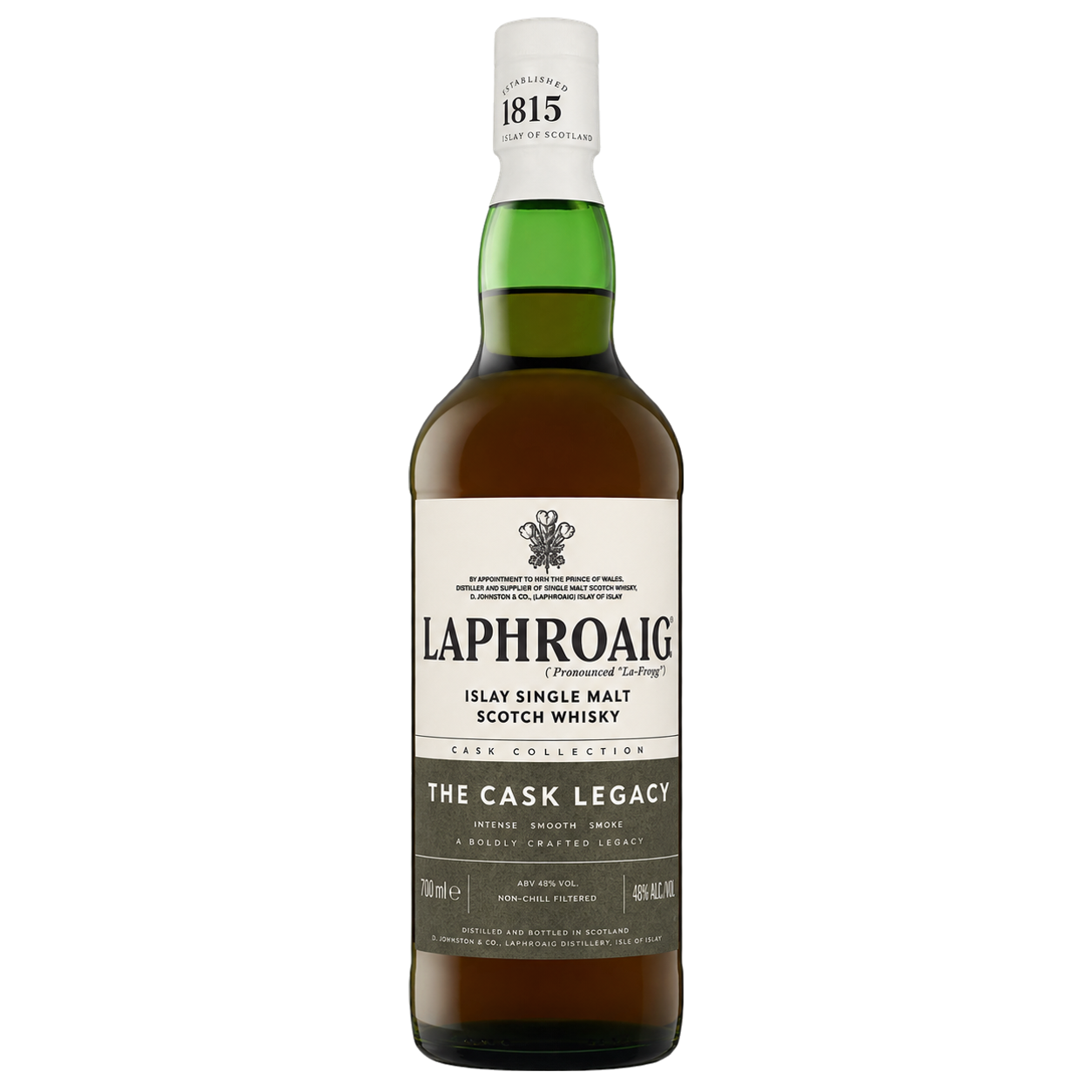 laphroaig-1815-70cl Botella de Laphroaig 1815 The Cask Legacy de 70cl sobre fondo transparente