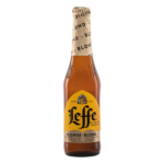 Botella de cerveza Leffe Blonde 33 cl, Blonde Ale de abadía belga de 6,6% vol.