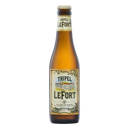 Botella de cerveza Lefort Triple 33 cl, Tripel belga de 8,8% vol.