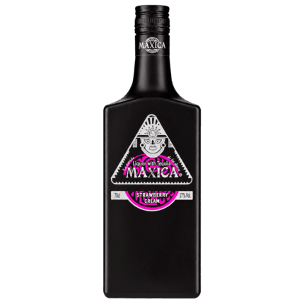 Botella de Maxica Crema de Tequila Fresa 70 cl sin fondo