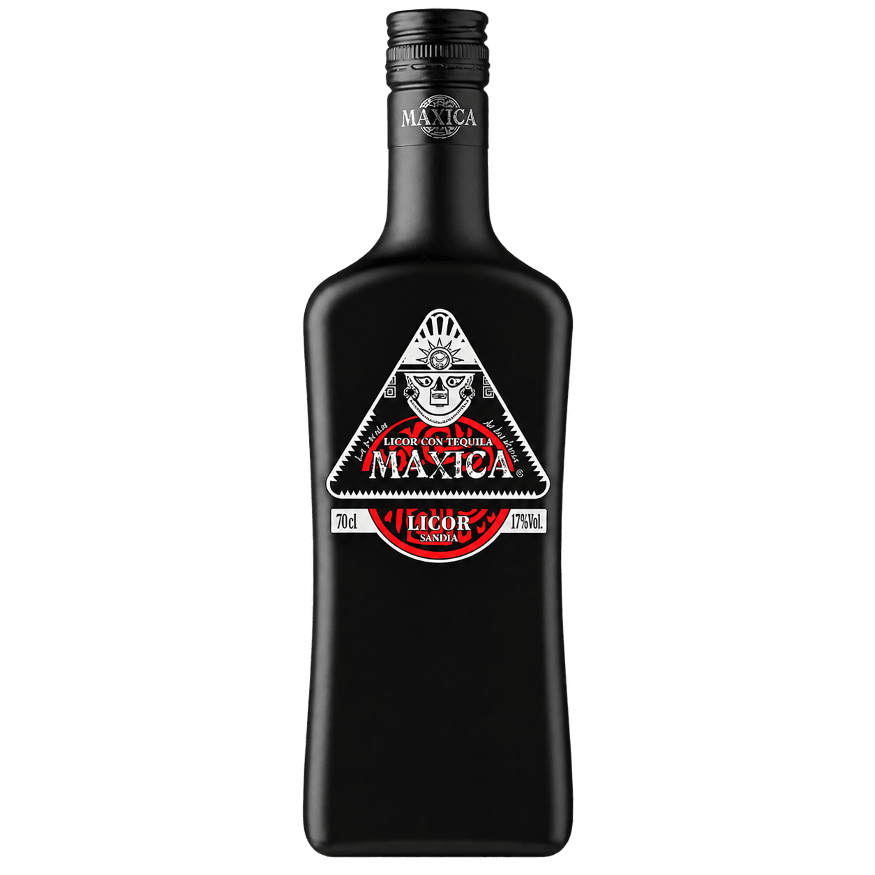 Maxica Crema de Tequila Sandía 70 cl — sin fondo Botella de Maxica Crema de Tequila Sandía 70 cl sin fondo