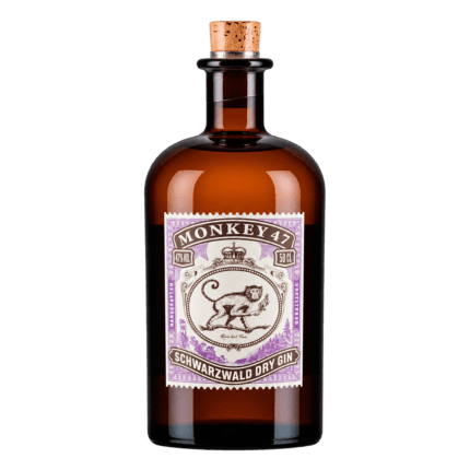Botella de Monkey 47 Schwarzwald Dry Gin 50 cl sin fondo