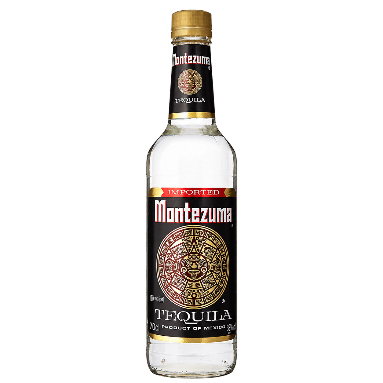 Montezuma Silver Tequila sin fondo Botella de Montezuma Silver Tequila