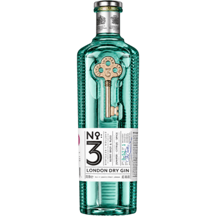 Botella de No.3 London Dry Gin 70 cl sin fondo