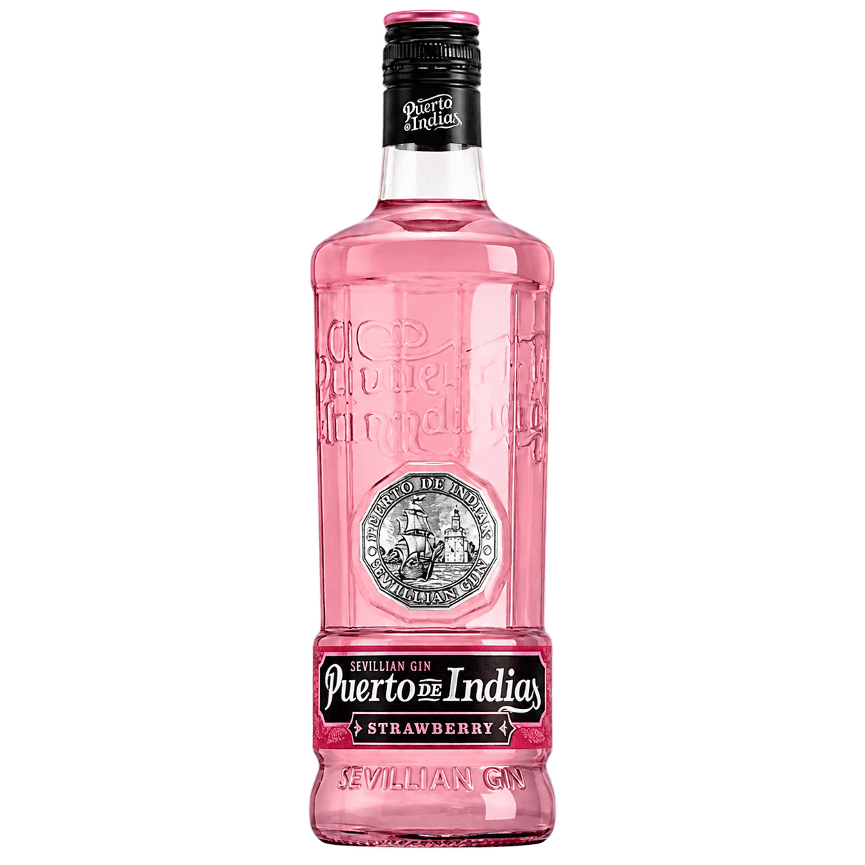 Puerto de Indias Strawberry 70 cl Botella de Puerto de Indias Strawberry 70 cl sin fondo