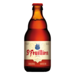 Botella de cerveza Saint Feuillien Brune 33 cl, cerveza de abadía belga 8,5% vol.
