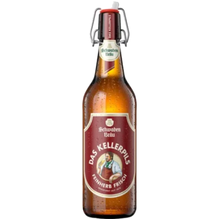 La imagen muestra la cerveza Schwaben Brau Das Keller Pils 50Cl disponible en the beer club
