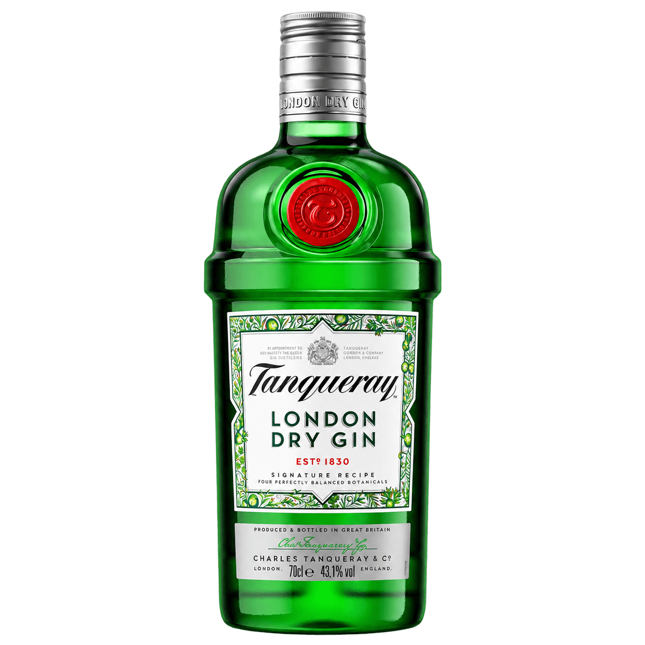 Tanqueray London Dry Gin 70 cl Botella de Tanqueray London Dry Gin 70 cl sin fondo