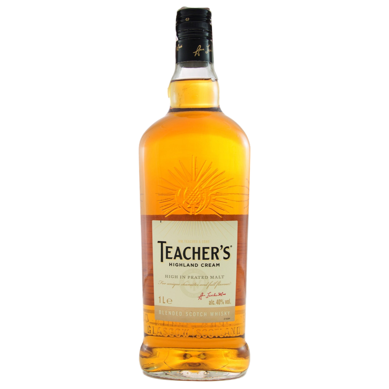teachers-1-litro Botella de Teacher’s Highland Cream 1 litro