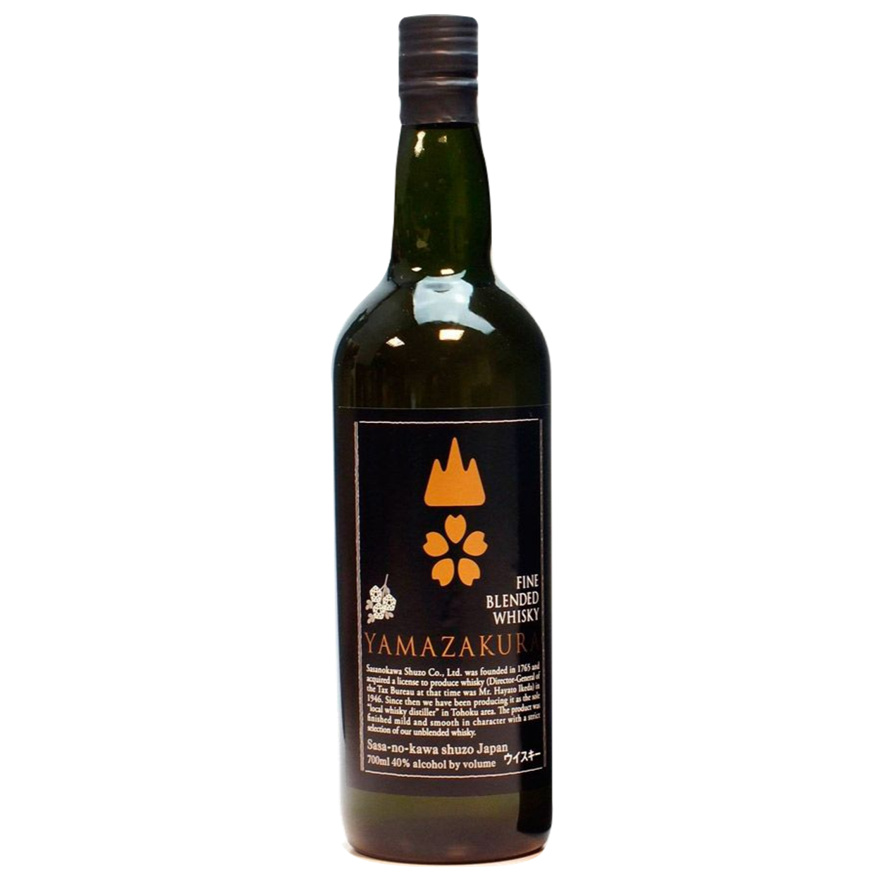 yamazakura-blended-70cl Botella de Yamazakura Fine Blended Whisky sobre fondo transparente