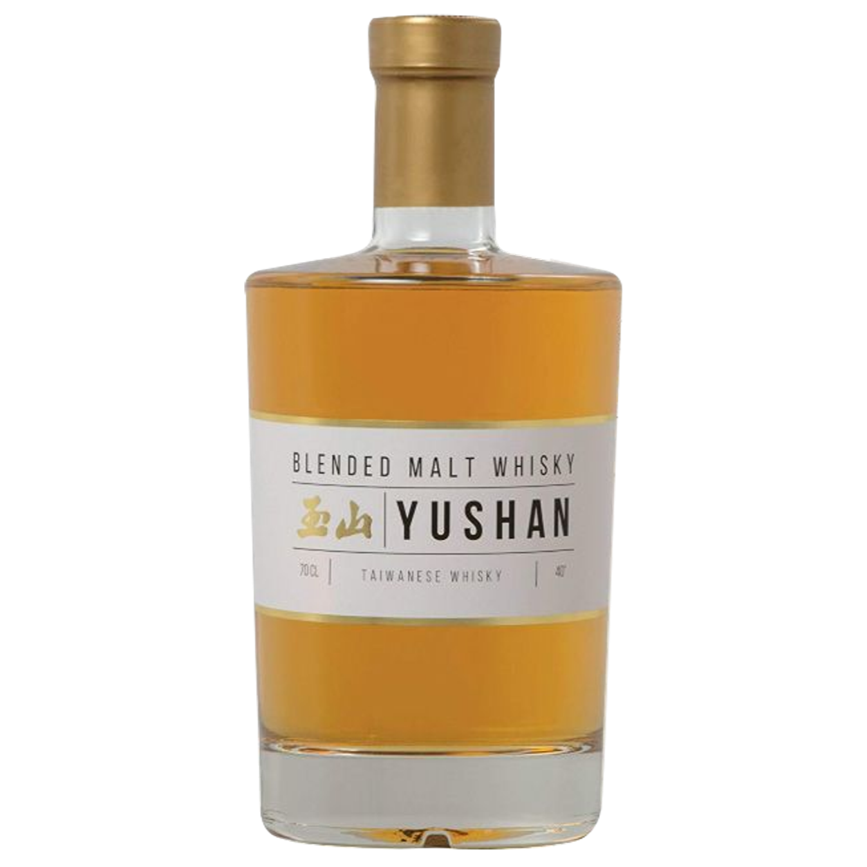 yushan-blended-malt-70cl Botella de Yushan Blended Malt Whisky sobre fondo transparente